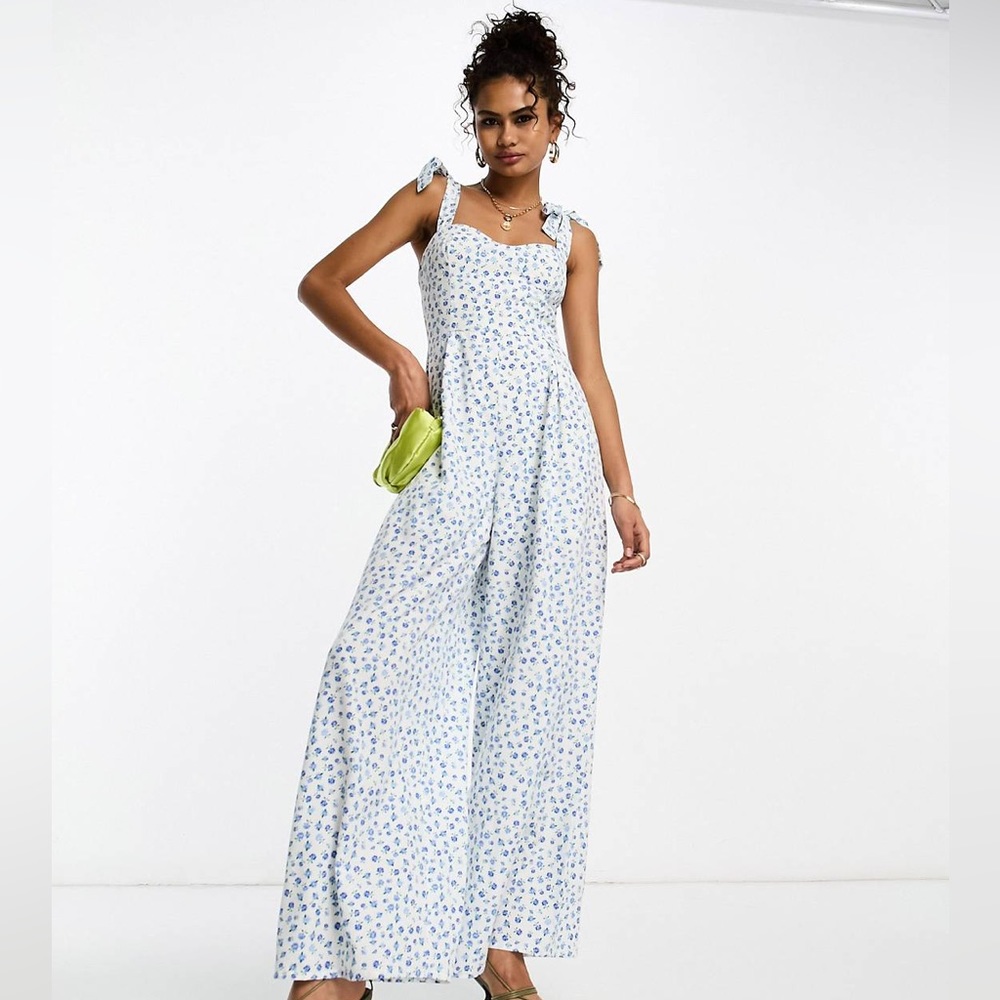 Glamorous corset waist jumpsuit from ASOS Curve